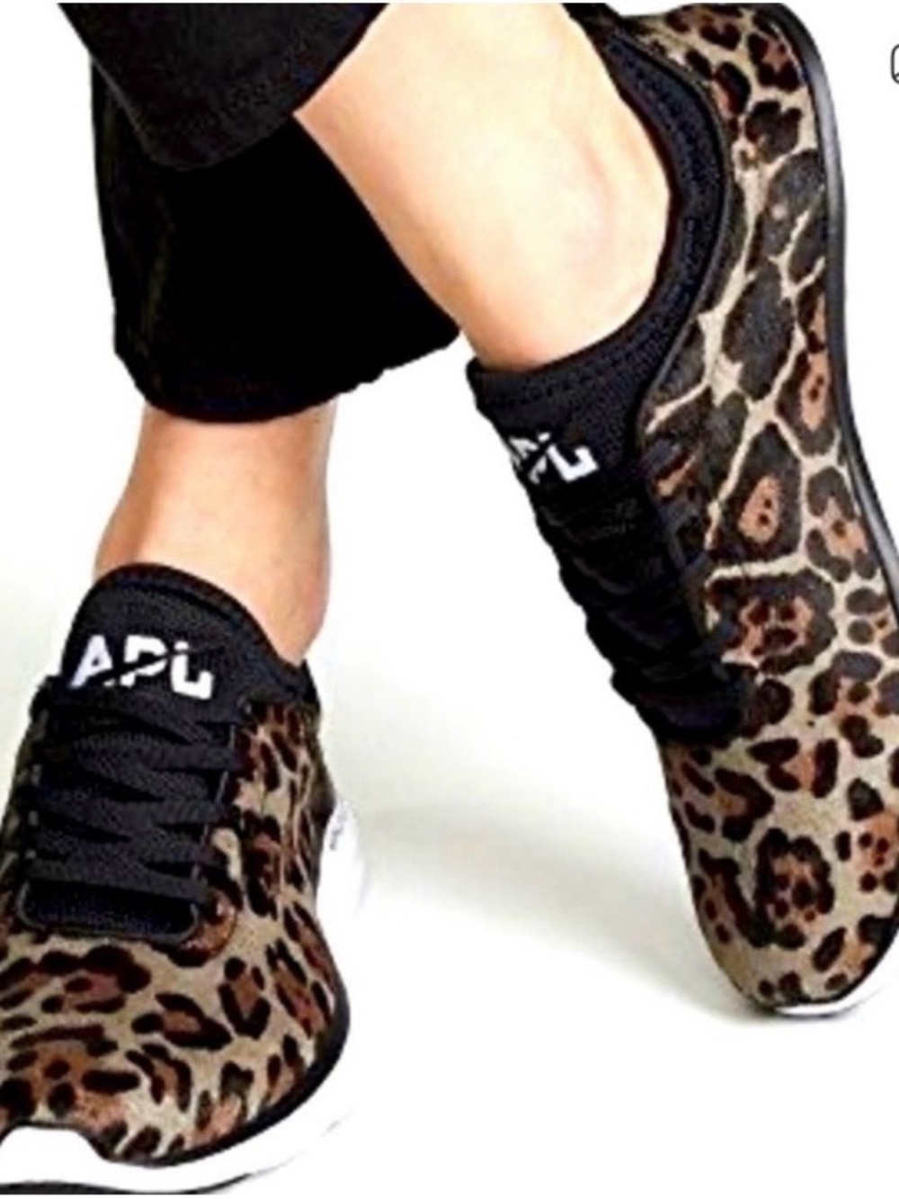 APL Women's Leopard Print Low-Top Sneakers - Black & Brown